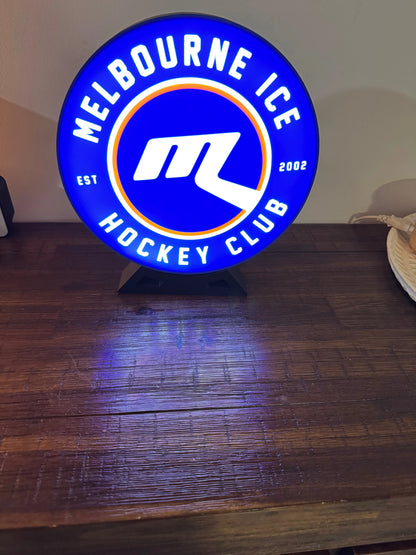 Melbourne Ice - Ice Hockey Team - LED Light Up Logo/Sign