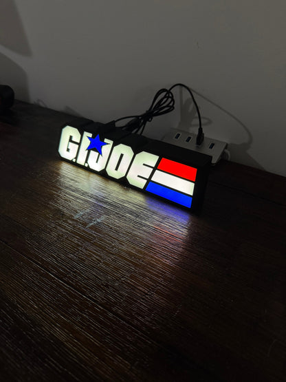 G.I. Joe Logo - Light Up Sign / Night Light - USB Powered