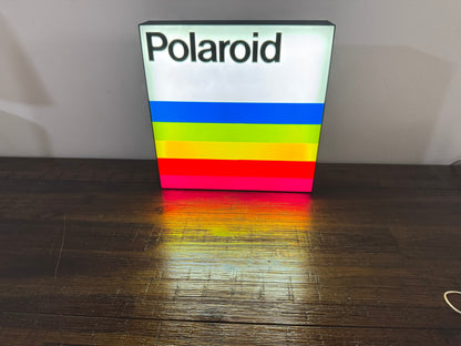 Vintage Polaroid Logo - Light Up Artwork / Wall Art / Sign