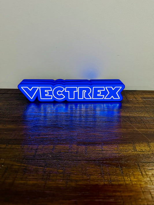 Vectrex Light Up Logo/Sign - USB Powered - Vibrant Blue Glow!