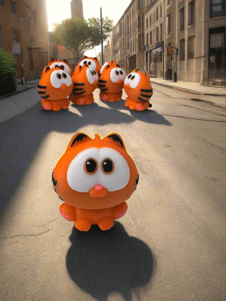 Miniature Baby Garfield! Stands about 5cm tall, solid plastic, very detailed. Unique Gift Idea! - Michael's 3D World