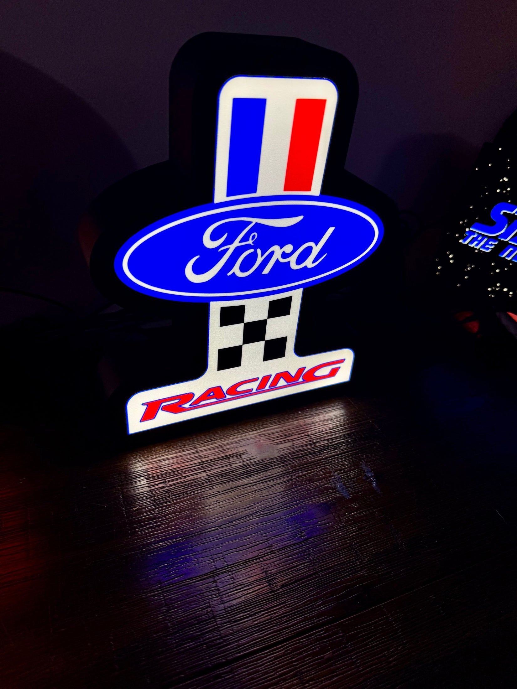 Ford Racing Logo - Light up sign - USB Powered