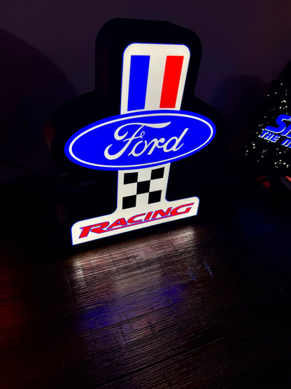 Ford Racing Logo - Light up sign - USB Powered