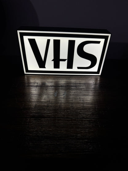 VHS Video Tape Logo - LED Light Up Logo/Wall Art