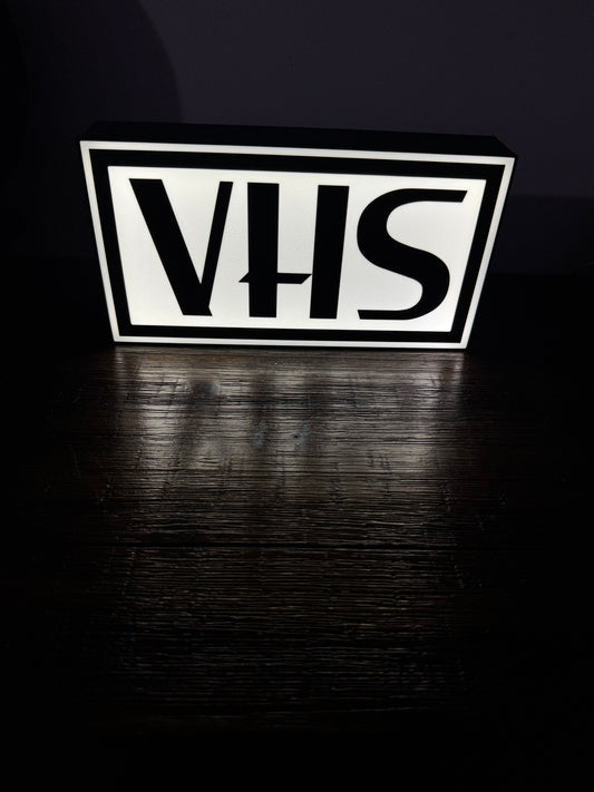 VHS Video Tape Logo - LED Light Up Logo/Wall Art