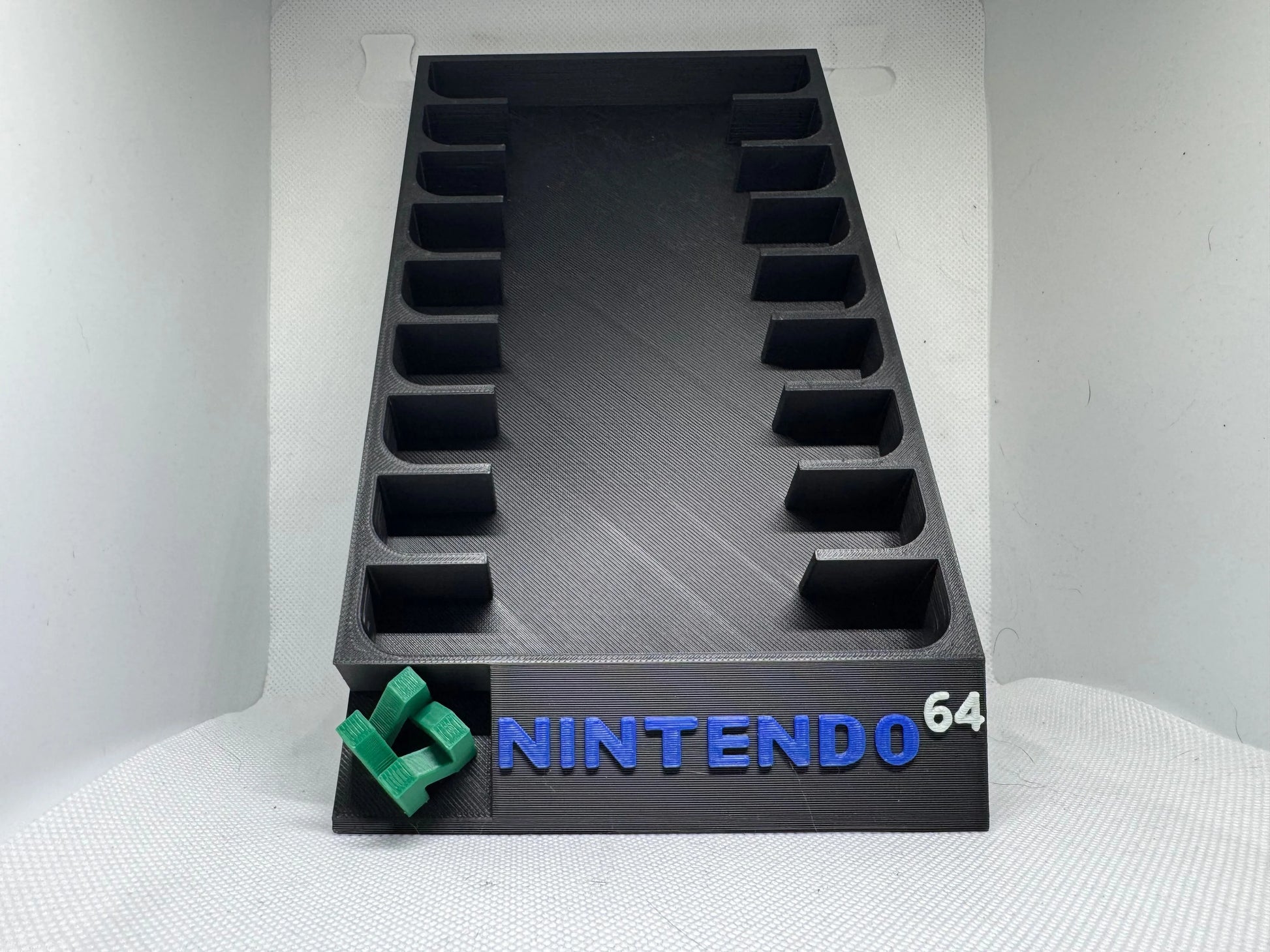 Nintendo 64 Game Holder - With 3D N64 Logo & Coloured Text - Holds 9 Games - Michael's 3D World