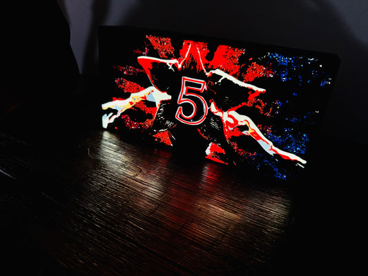 Stranger Things: Season 5 - Demogorgon - Fan Art LED Illuminated Wall Sign - USB Powered Display