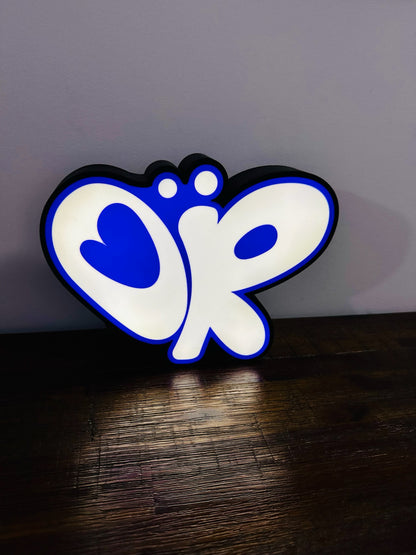 Light Up Sign: Olivia Rodrigo - Purple Heart Logo - USB Powered LED Art