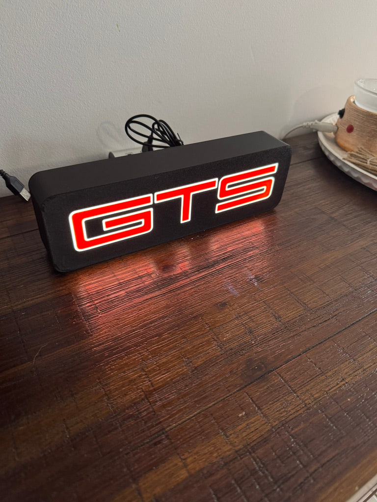 Holden Commodore GTS Badge - LED Light Up Sign / Illuminated Wall Art