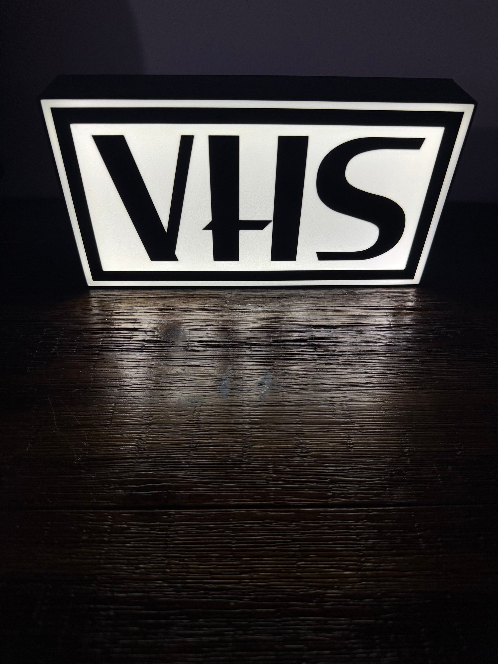 VHS Video Tape Logo - LED Light Up Logo/Wall Art