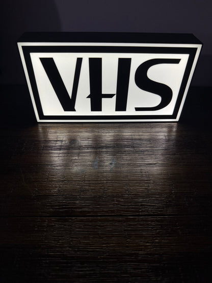 VHS Video Tape Logo - LED Light Up Logo/Wall Art