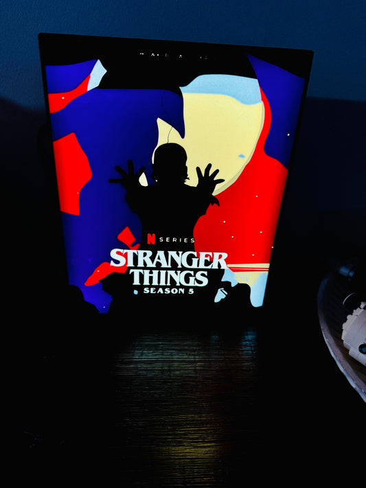 Stranger Things: Season 5 - Eleven - Fan Art LED Illuminated Wall Sign - USB Powered Display