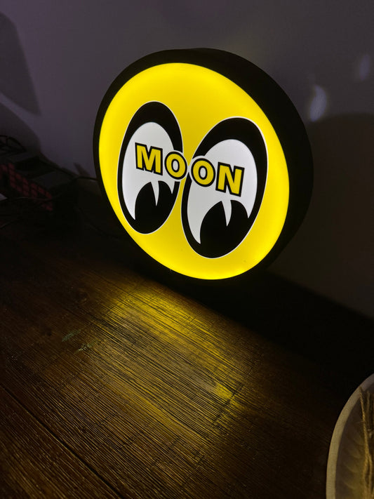 Moon Eyes Logo LED Light Up Artwork / Wall Art / Sign