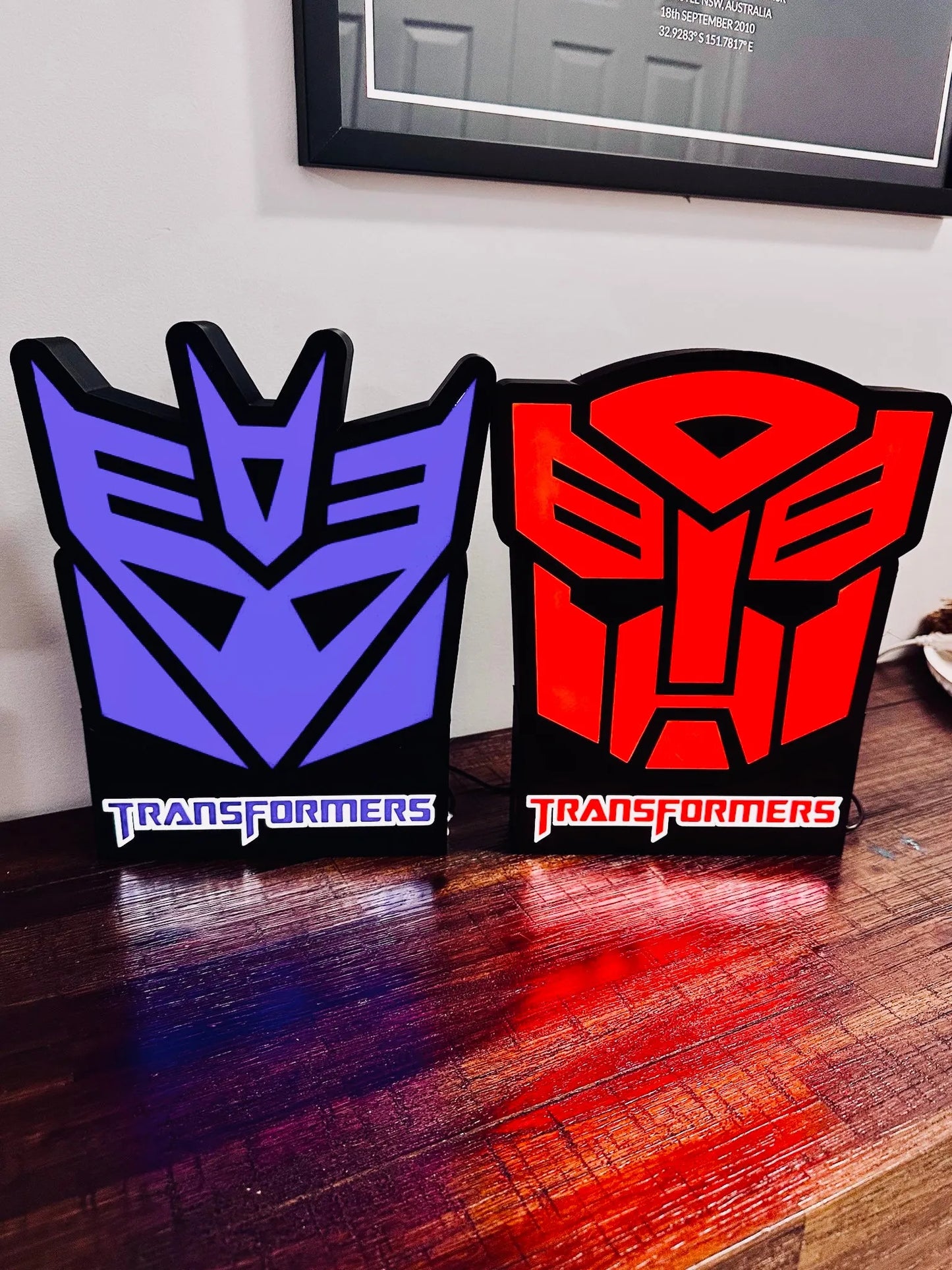 Transformers: Decepticon and Autobots Logos - Light up signs!