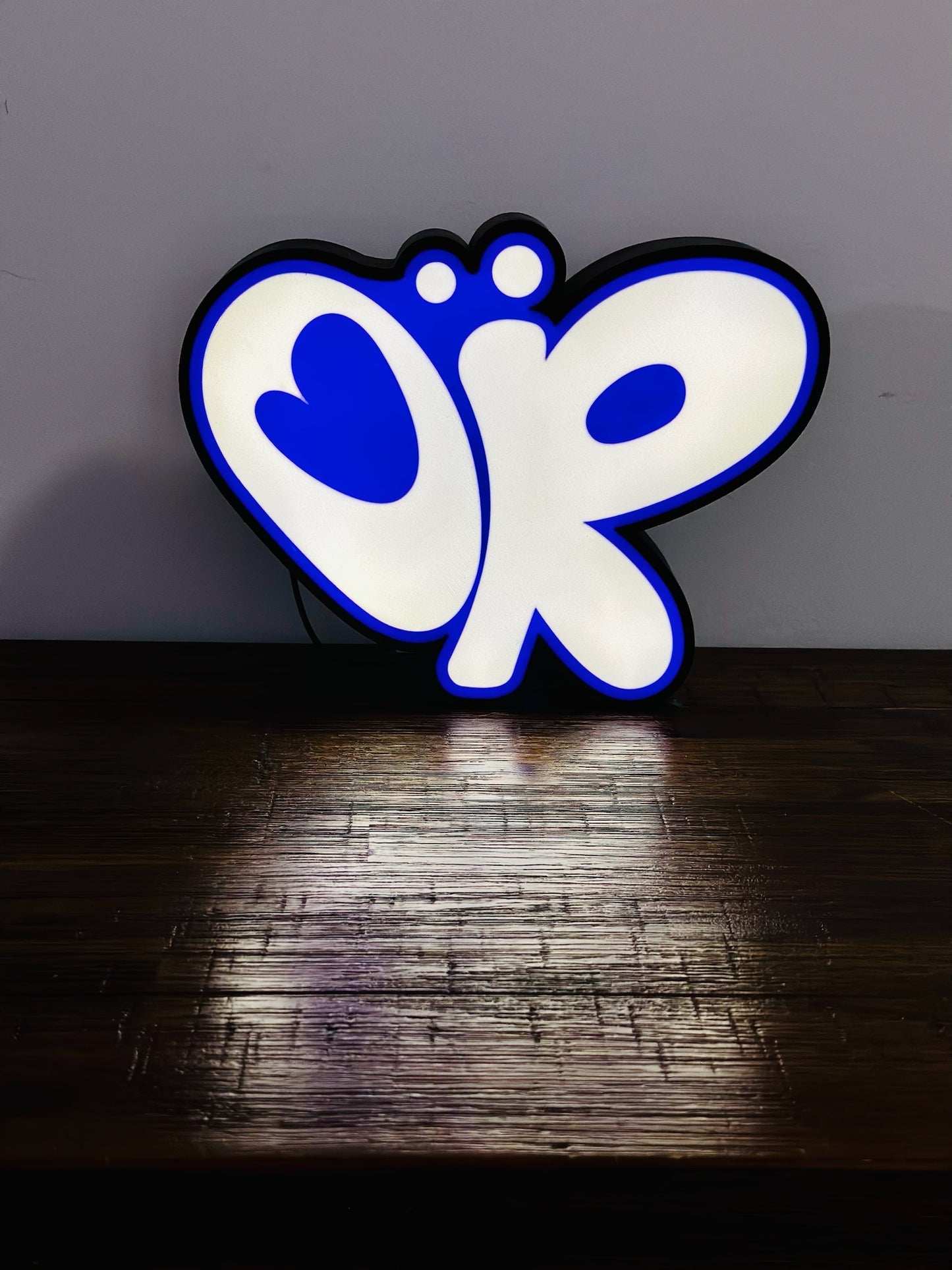 Light Up Sign: Olivia Rodrigo - Purple Heart Logo - USB Powered LED Art