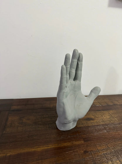 Spock Vulcan Salute Hand Pose Model - 20cm Tall - Michael's 3D World