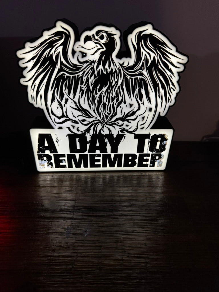 ADTR - A Day To Remember Phoenix Band Logo - LED Light / Light Up Wall Art