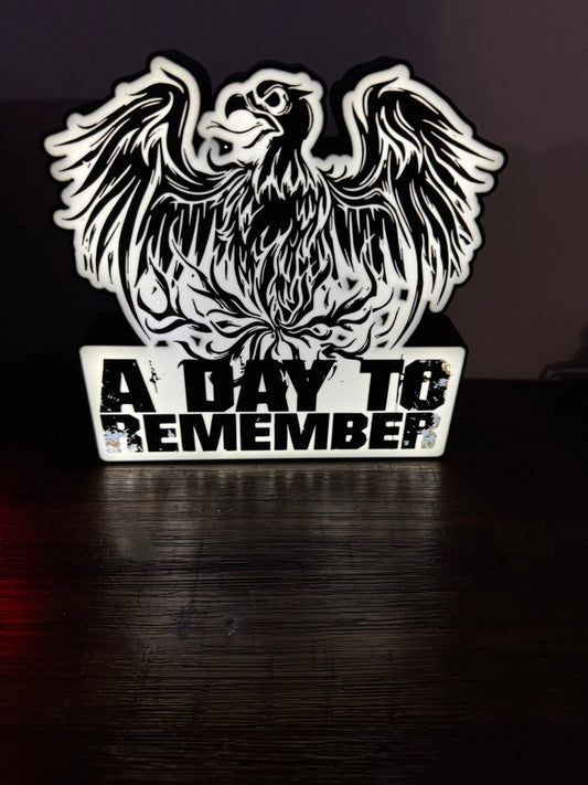 ADTR - A Day To Remember Phoenix Band Logo - LED Light / Light Up Wall Art