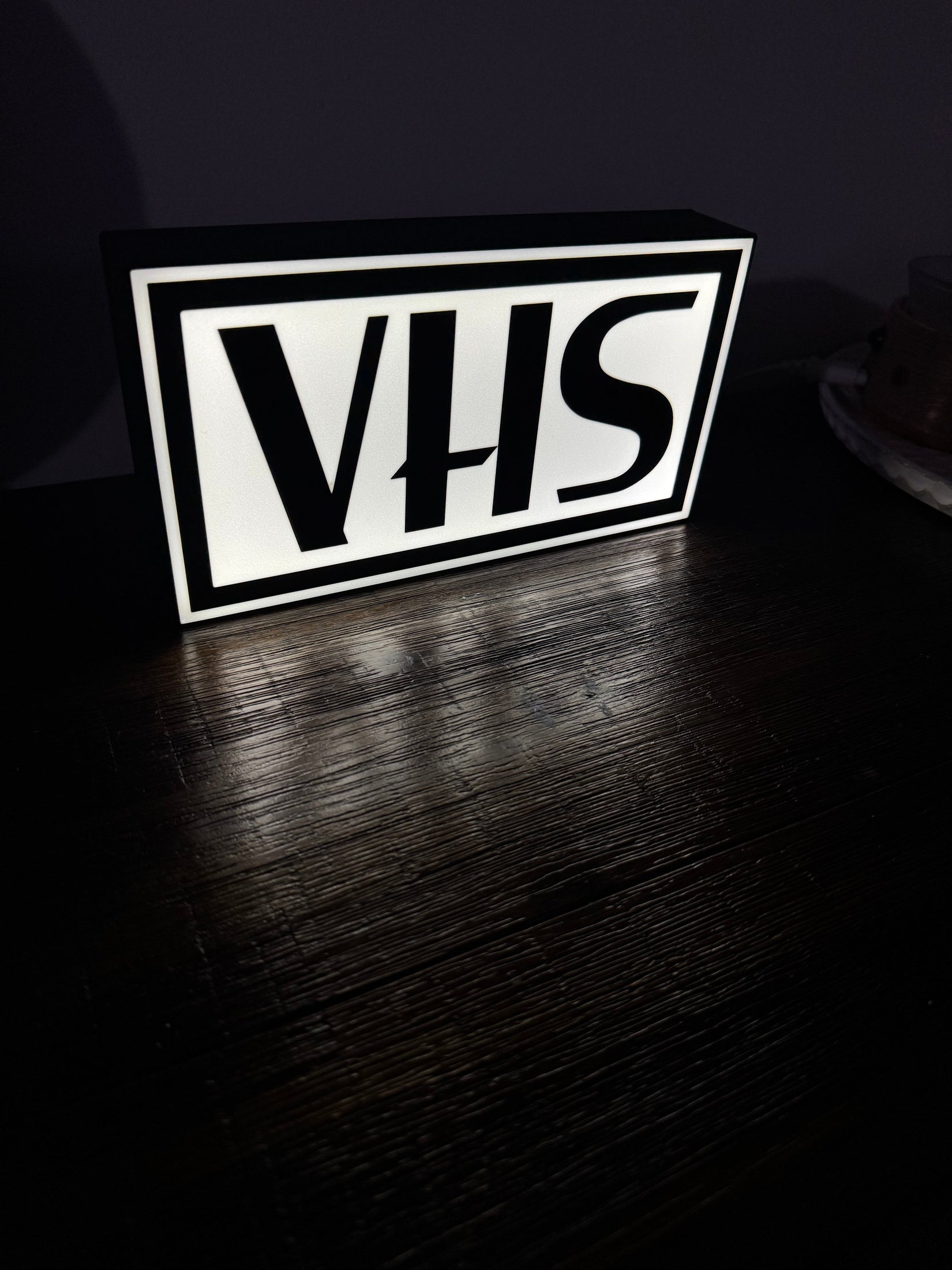 VHS Video Tape Logo - LED Light Up Logo/Wall Art