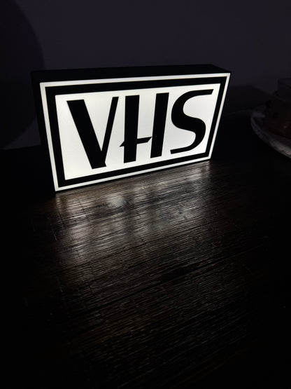 VHS Video Tape Logo - LED Light Up Logo/Wall Art
