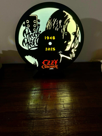 LED Light-Up Sign: Ozzy Osbourne Tribute 🎸 - RIP 2025 Rock & Roll
