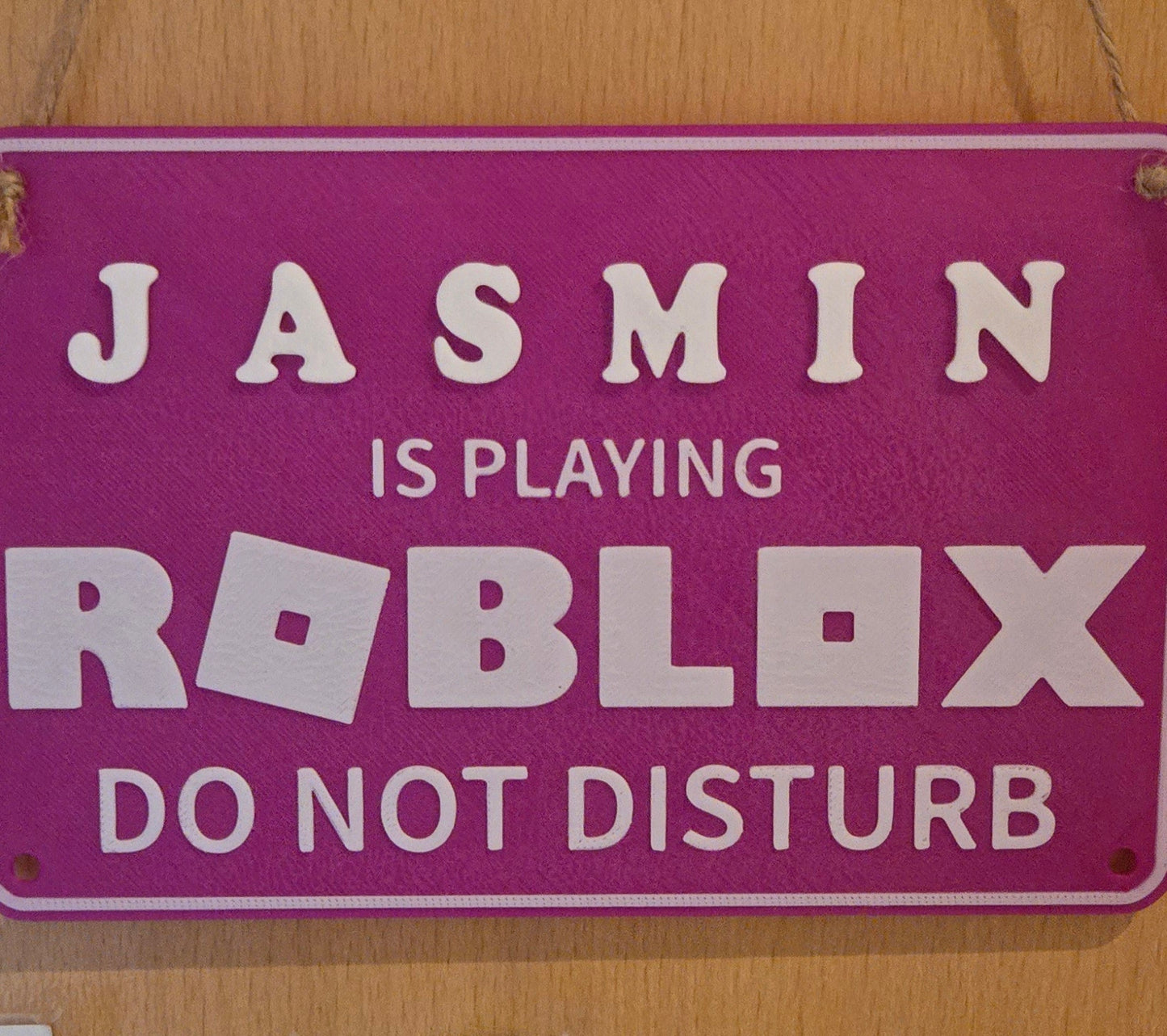 Customisable Sign: Child Name is Playing Roblox - Do Not Disturb! FREE SHIPPING
