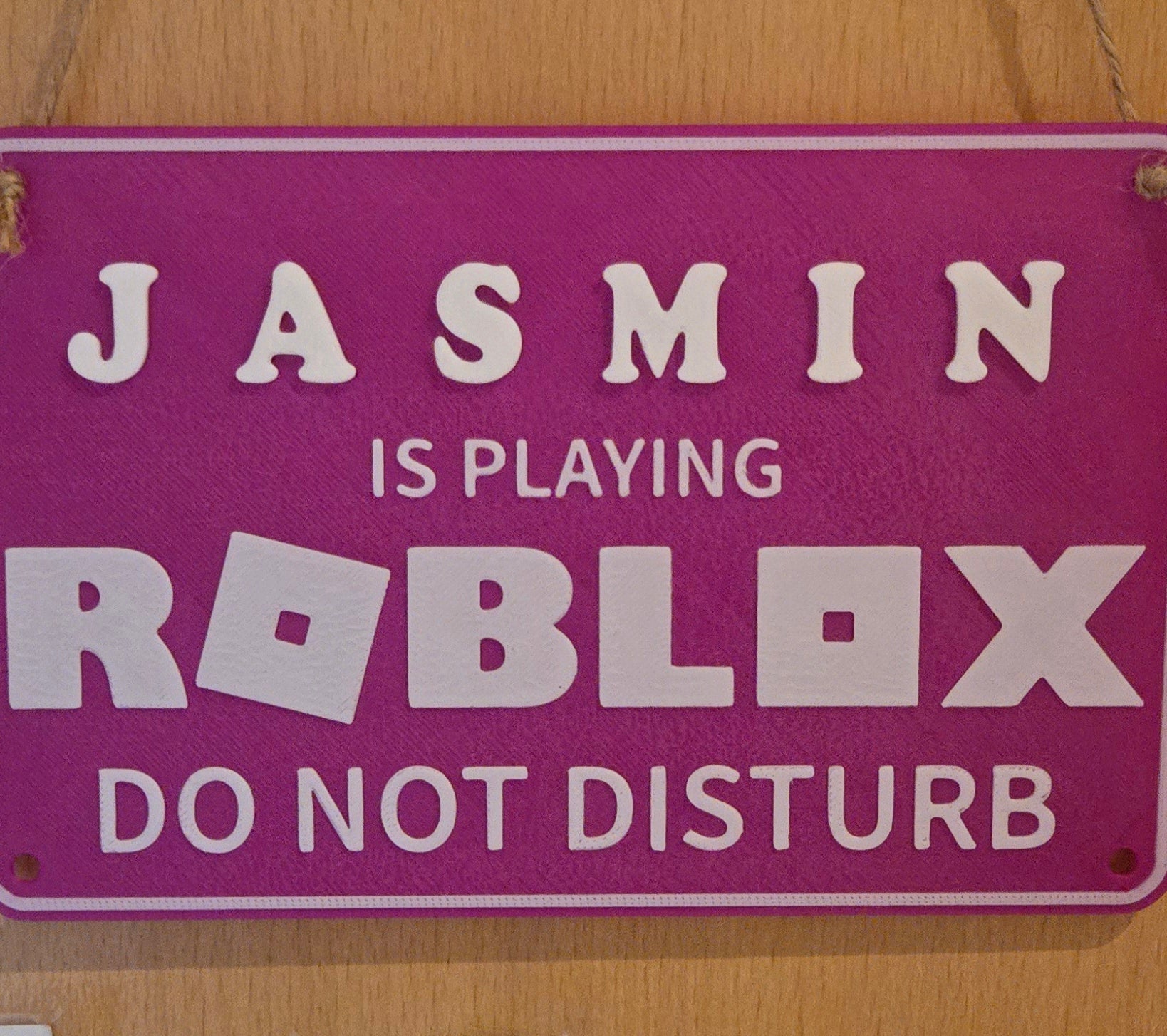 Customisable Sign: Child Name is Playing Roblox - Do Not Disturb! FREE SHIPPING