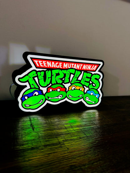 TMNT - Teenage Mutant Ninja Turtles - With Faces - Night Light / Light Box / Light Up Wall Art