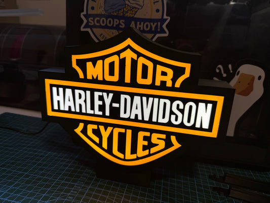 Harley-Davidson Motor Cycles Logo - Light up sign - USB Powered - Michael's 3D World