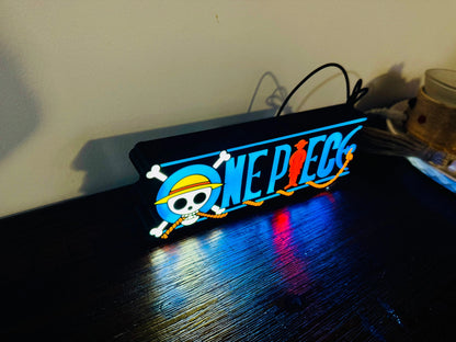 One Piece Unique Light Up Logo - Desk Or Wall Decoration - USB Powered 24cm