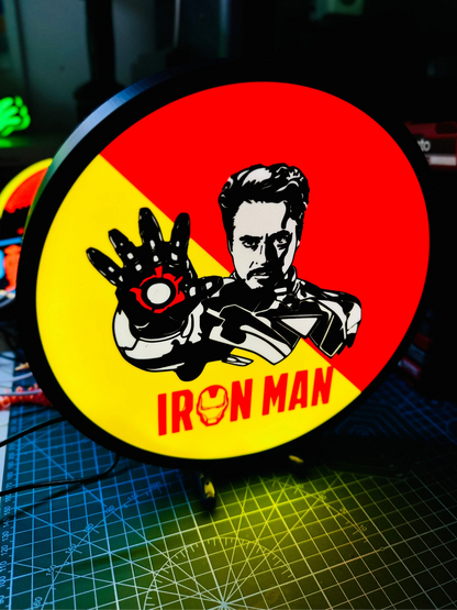 Ironman Red/Yellow Light up sign - Michael's 3D World