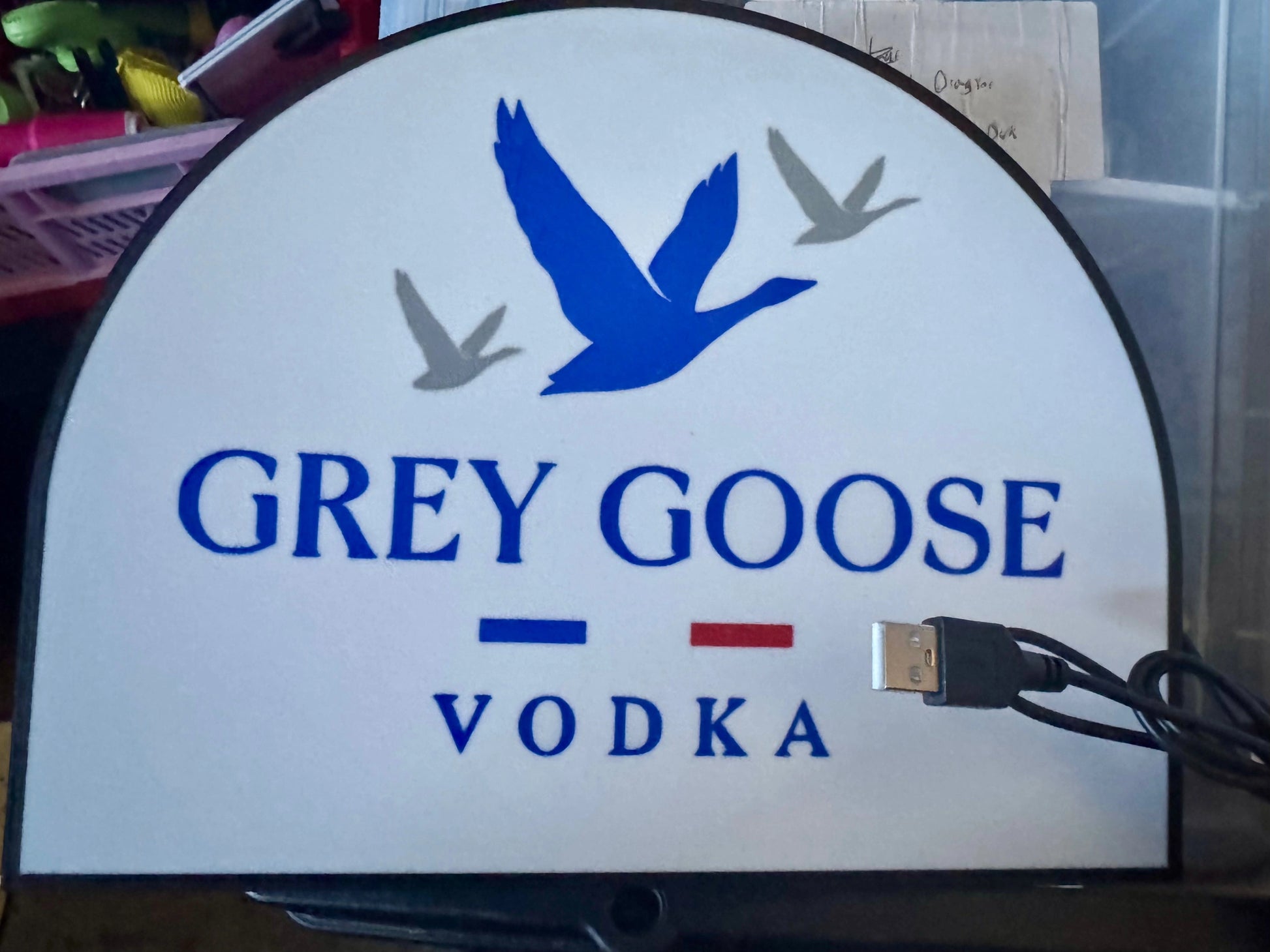 Grey Goose - LED Light Up Wall Art / Sign
