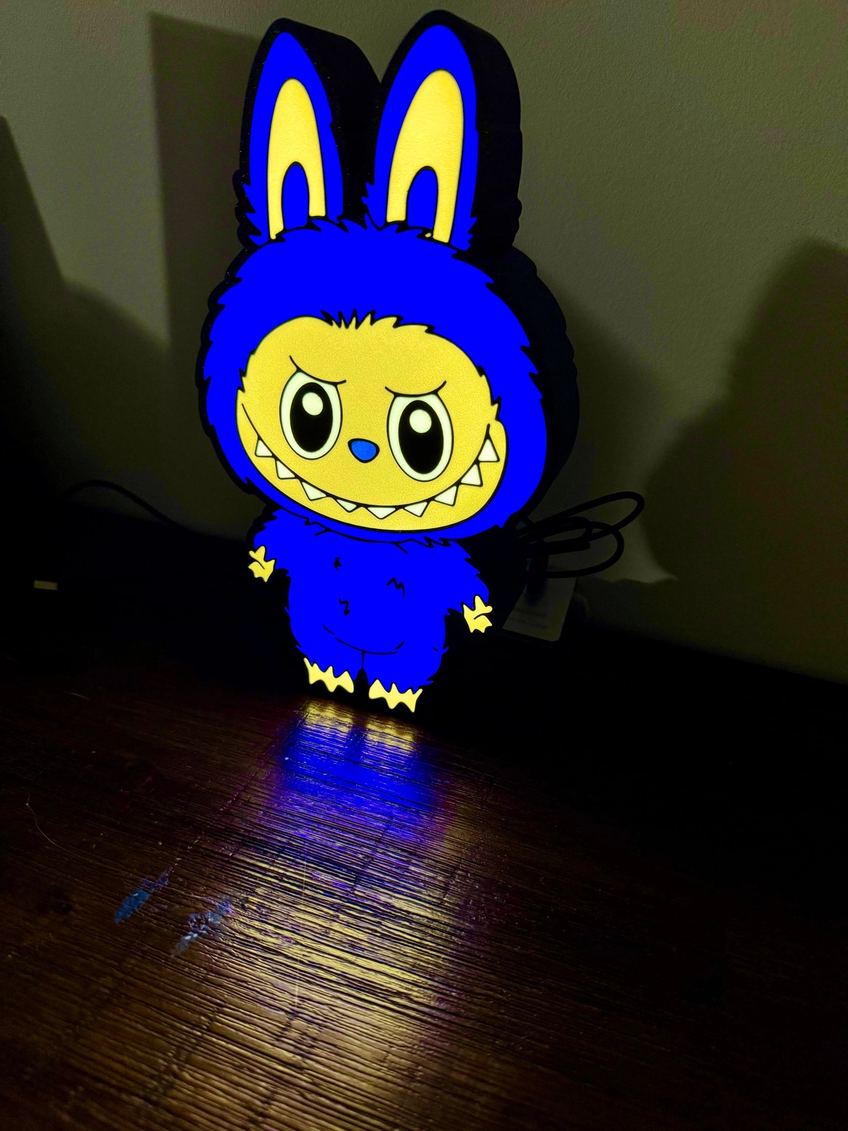 Bright Lit - Labubu Doll Illiuminated Night Light - LED Light Up Wall Art / Sign