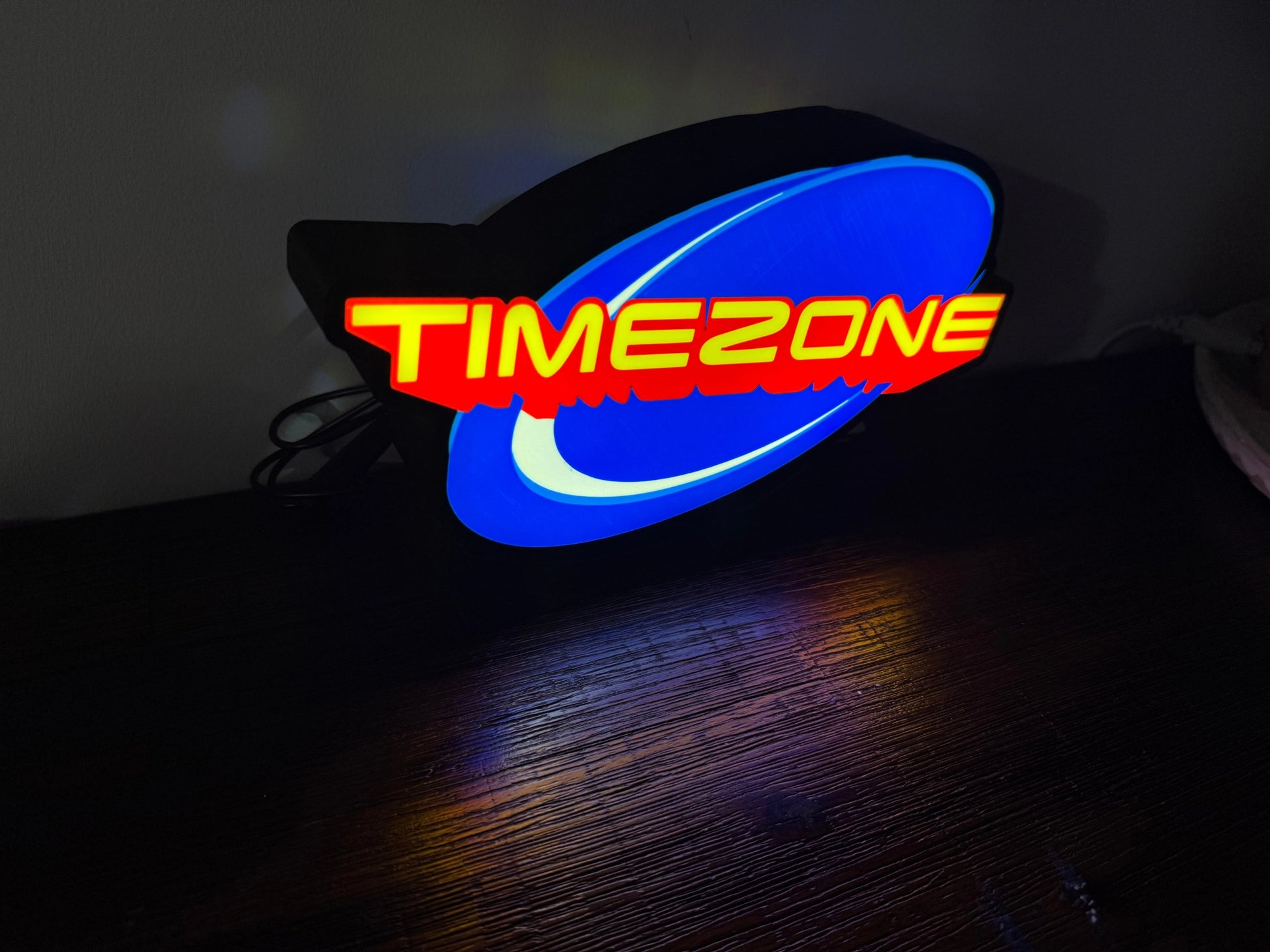 Timezone - Light Up Artwork / Wall Art / Sign