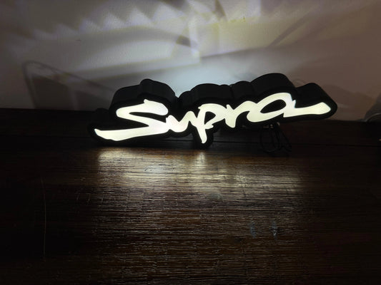 Toyota Supra Logo - Light Up Artwork / Wall Art / Sign