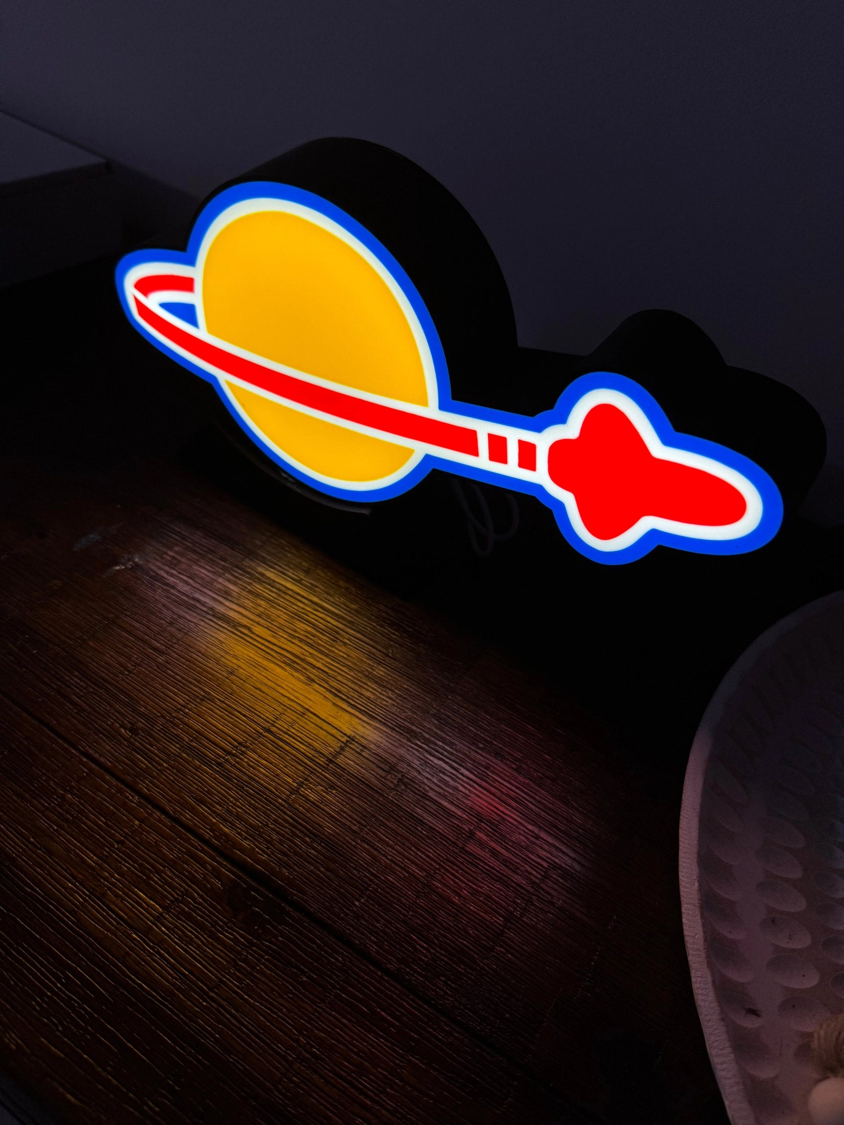 LEGO Space Logo - Light Up Artwork / Wall Art / Sign