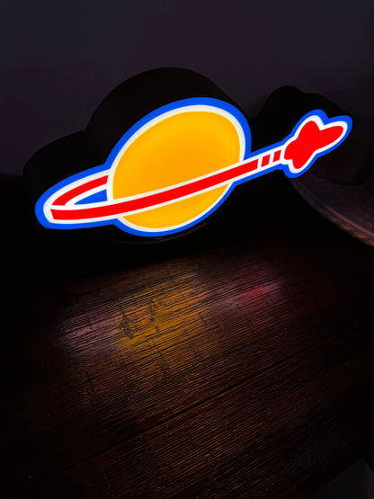 LEGO Space Logo - Light Up Artwork / Wall Art / Sign
