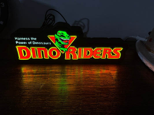 Dino-Riders - LED Light up sign - USB Powered Lamp