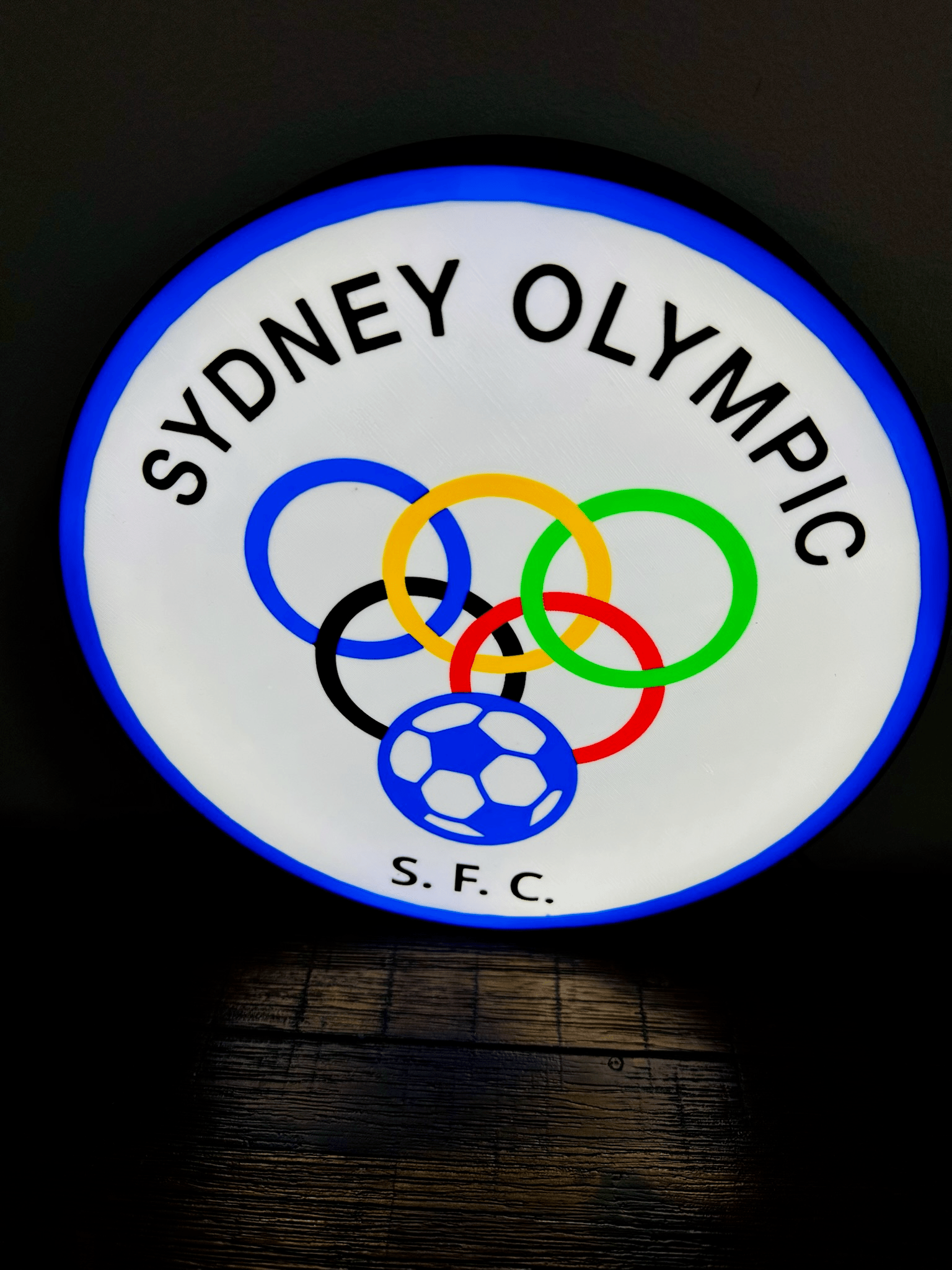Sydney Olympic FC Light-Up Sign - The Perfect Gift for Football Fans!