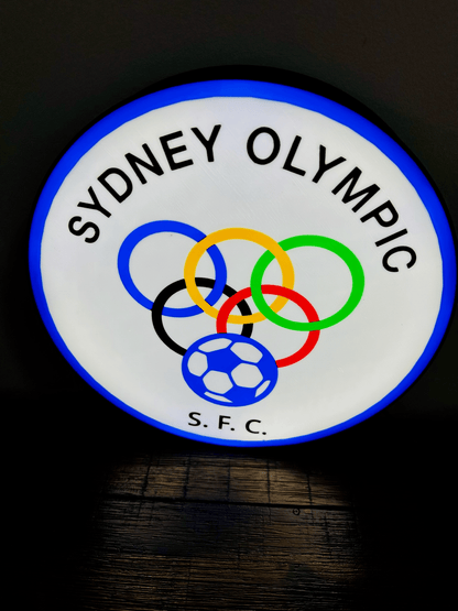 Sydney Olympic FC Light-Up Sign - The Perfect Gift for Football Fans!