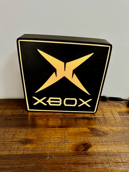 Original Classic XBOX - Bright Green Light Up Wall Art - USB Powered