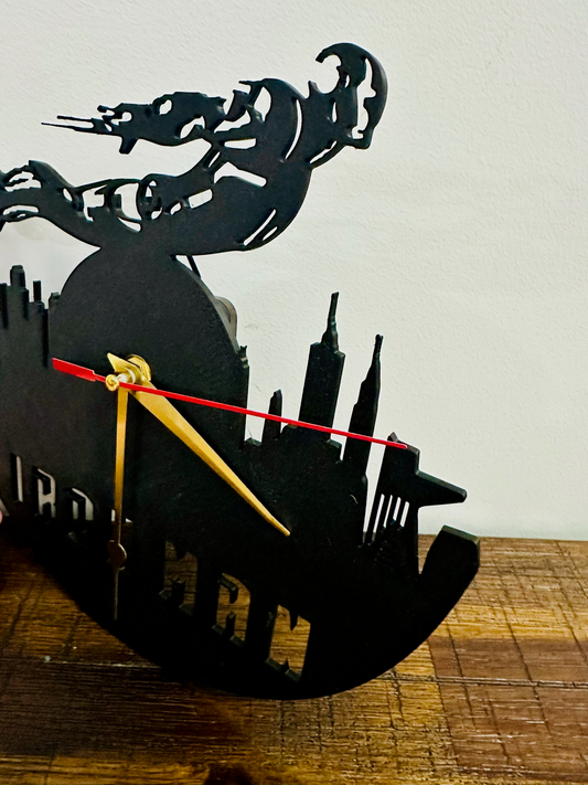 Flying Iron Man Clock - Silent Mechanism and easy to hang!