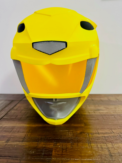 Yellow Mighty Morphin Power Rangers Helmet - Cosplay Kit / Full Size Decoration