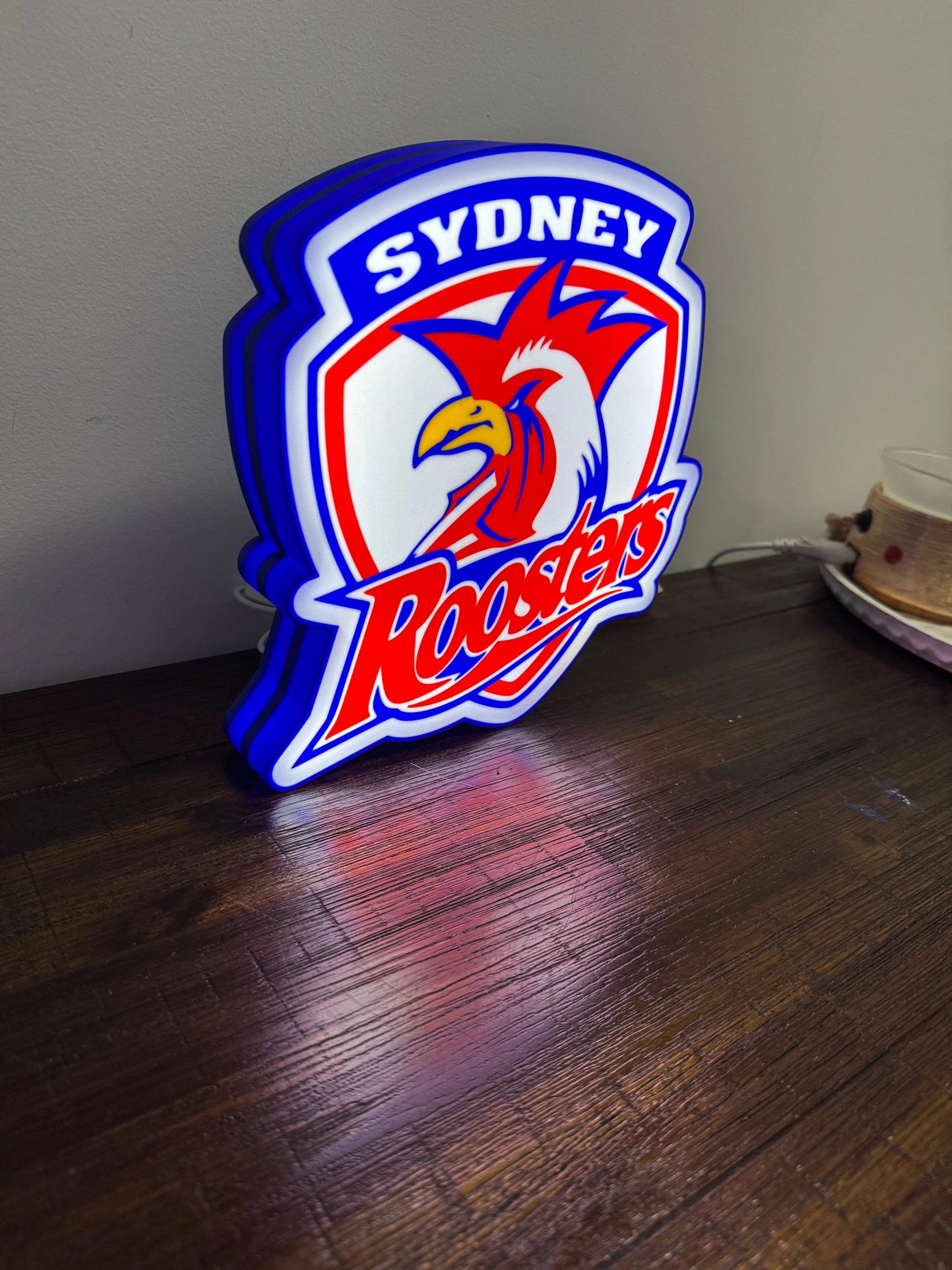 Sydney Roosters Logo - Light Up Sign - USB Powered