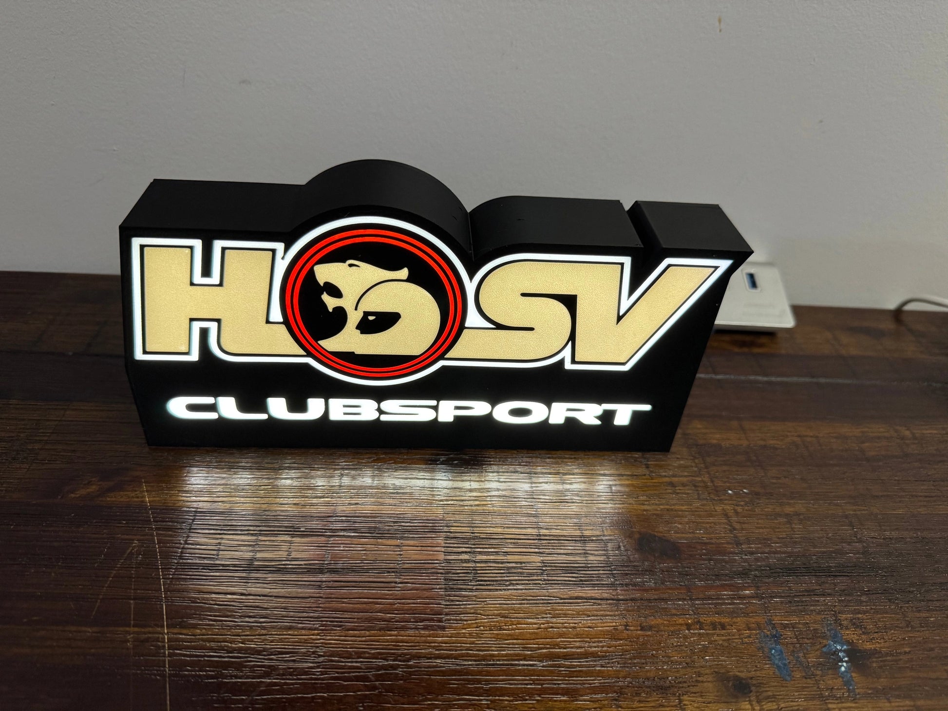 HSV Club Sport Logo - Light up sign - USB Powered