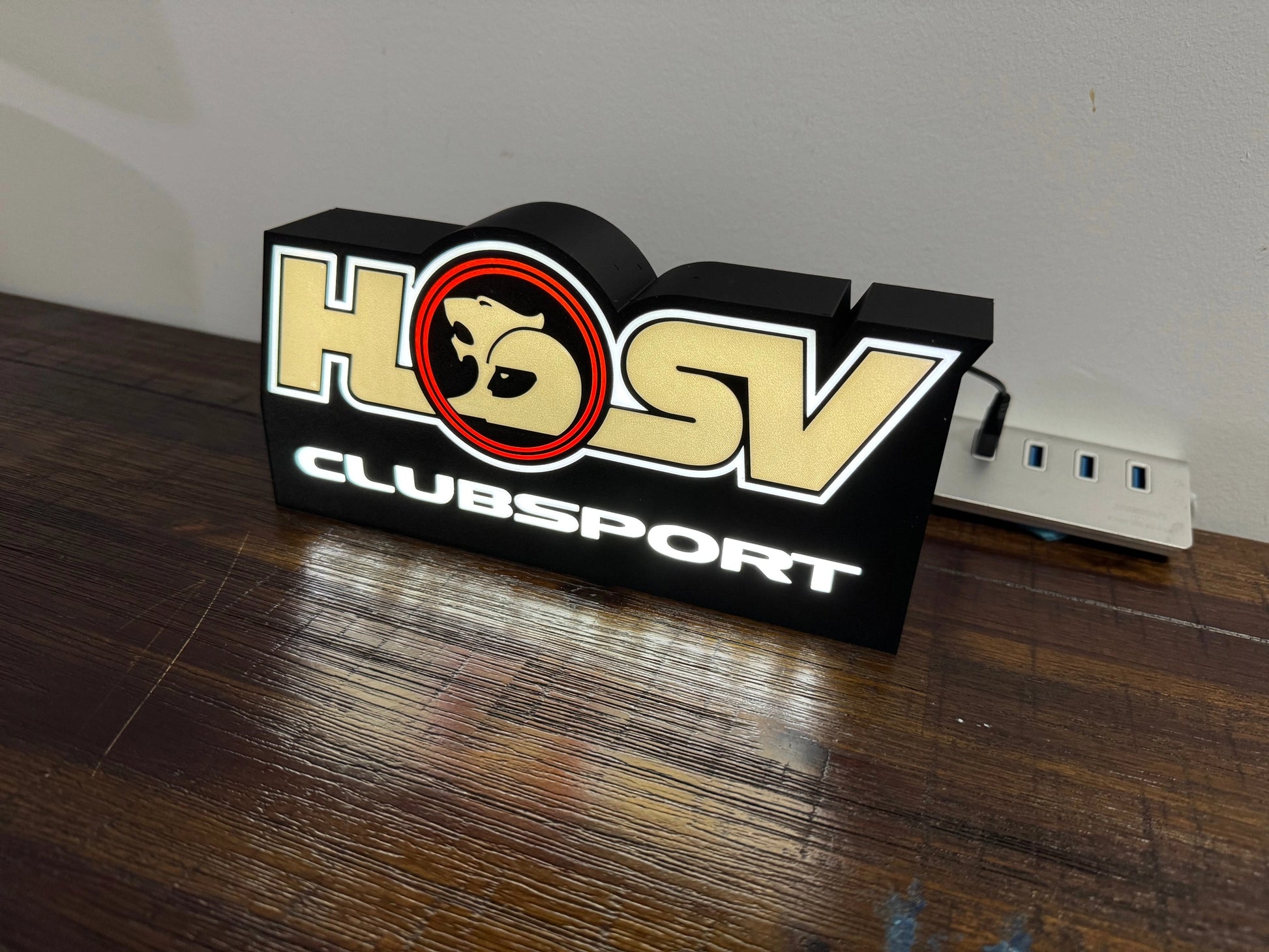 HSV Club Sport Logo - Light up sign - USB Powered
