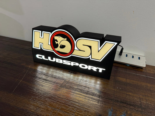 HSV Club Sport Logo - Light up sign - USB Powered