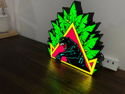 Santa Cruz Natas Panther Skate - Light Up Artwork / Wall Art / Sign