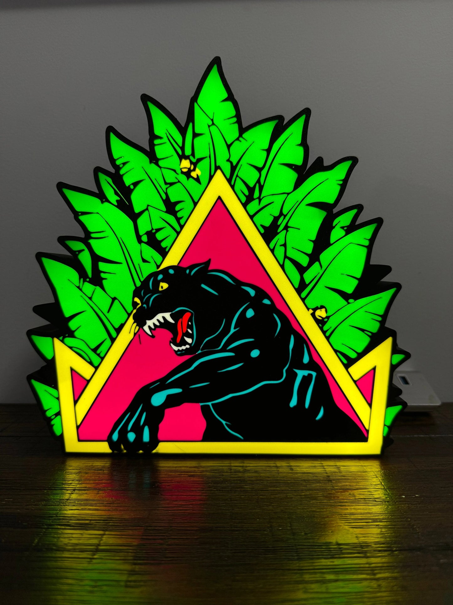 Santa Cruz Natas Panther Skate - Light Up Artwork / Wall Art / Sign