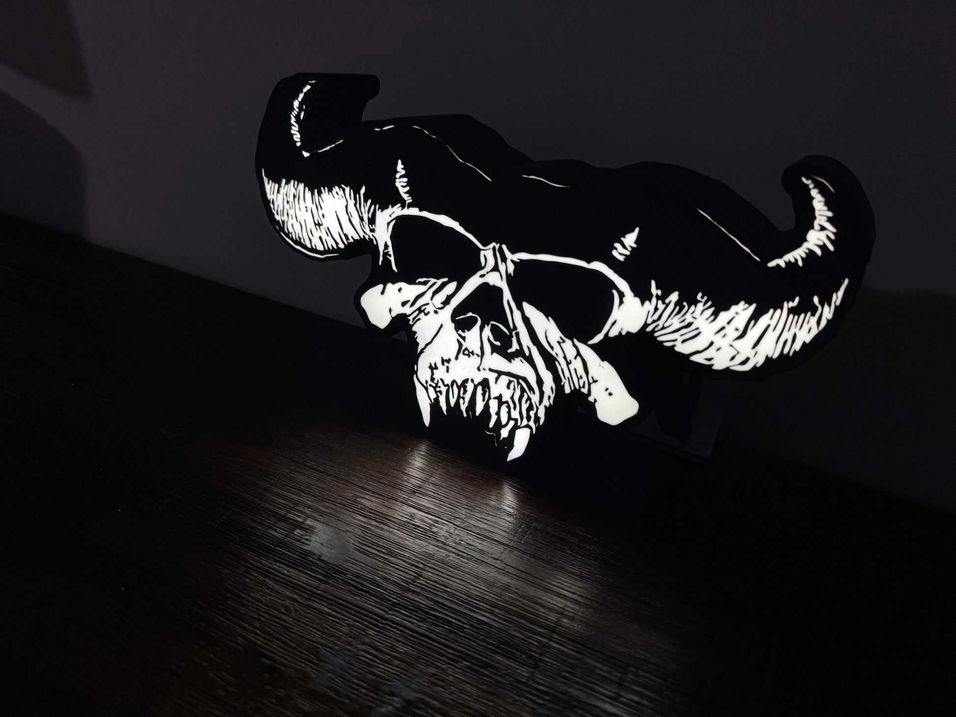 Danzig Skull with horns / Misfits - Light Up Artwork / Wall Art / Sign